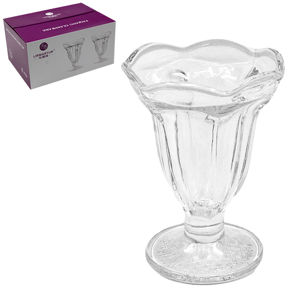 Мороженица стеклянная 300мл ( 6шт в наборе ) 