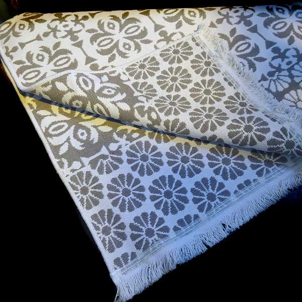 Коврик двухсторонний из хлопка 80х150 бежевый  PAMUKLU DOUBLE ,Турция