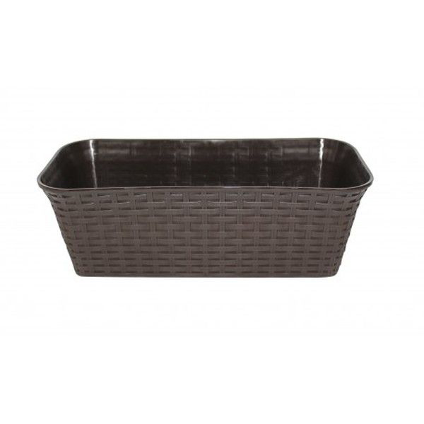 Ящик балконный 43см "Ротанг" с дренажем (венге) (то)