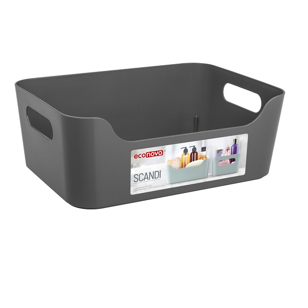 Корзинка универсальная "SCANDI", 240х170х90мм, 3,1л (серый) (то)