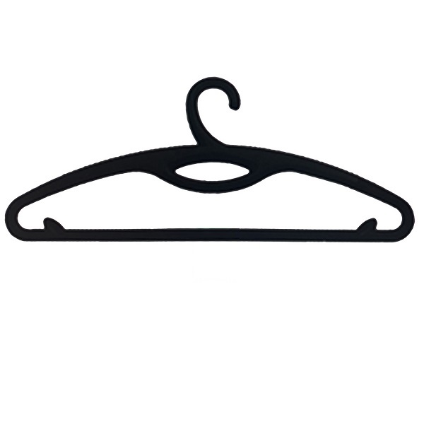 Вешалка-плечики "Rambai" 2 48-50 для легкой одежды (черный)