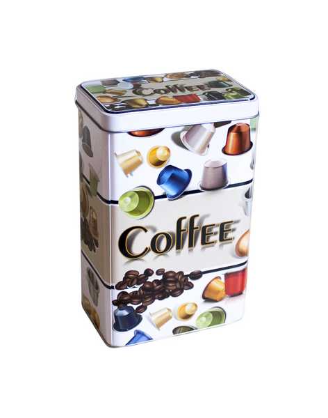 Банка для хранения сыпучих продуктов 80*120*185мм (металл)