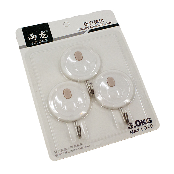 Крючки фигурные 3шт (пластик, металл)