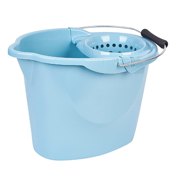 Ведро 12л МОП Vogue с отжимом небесный