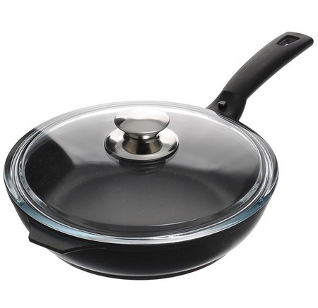 Сковорода 220/50мм со съемной ручкой,стеклянной крышкой АП