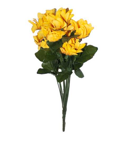 Цветок искусственный ПОДСОЛНУХ ДЕКОРАТИВНЫЙ букет 12шт 37см