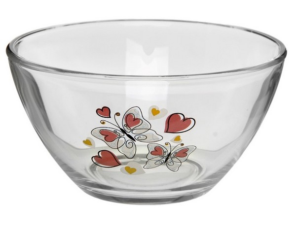 Салатник "Гладкий"  Бабочки с сердечками