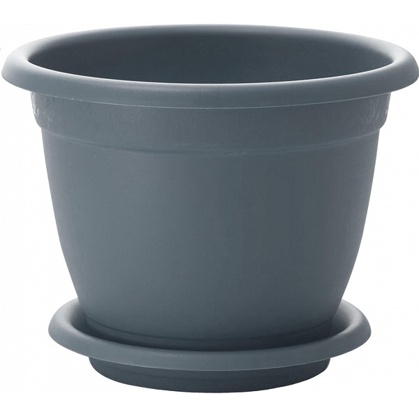 Горшок для цветов Aphrodite 290мм, 7,8л с подставкой №6 серый (то)