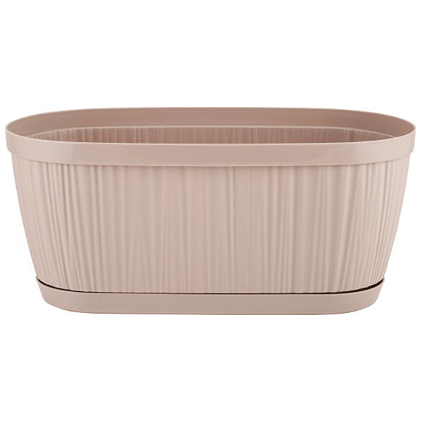 Горшок для цветов BARCELONA 2,7л овальный молочный шоколад (то)