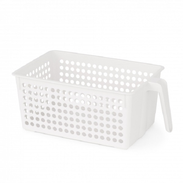 Корзина для хранения с ручкой (белый)(то)