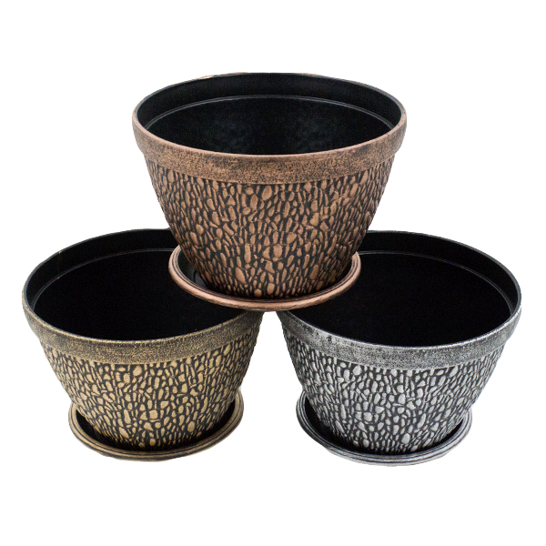 Кашпо для цветов ФАКТУРА D25xH18см