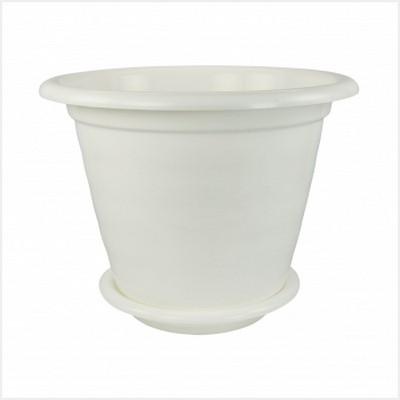 Горшок цв. с поддоном "Виола" 10л. (белый.)(то)