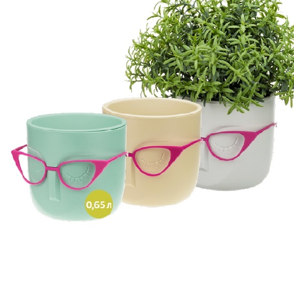 Кашпо МАРИ D115мм 0,65л со вставкой