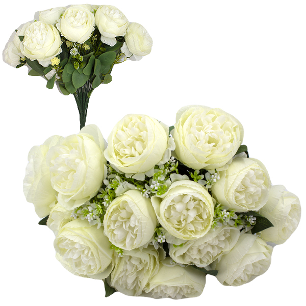 Букет искусственный РОЗЫ ПРЕМИУМ 15цветков h-45см Букет искусственный РОЗЫ ПРЕМИУМ 15цветков h-45см