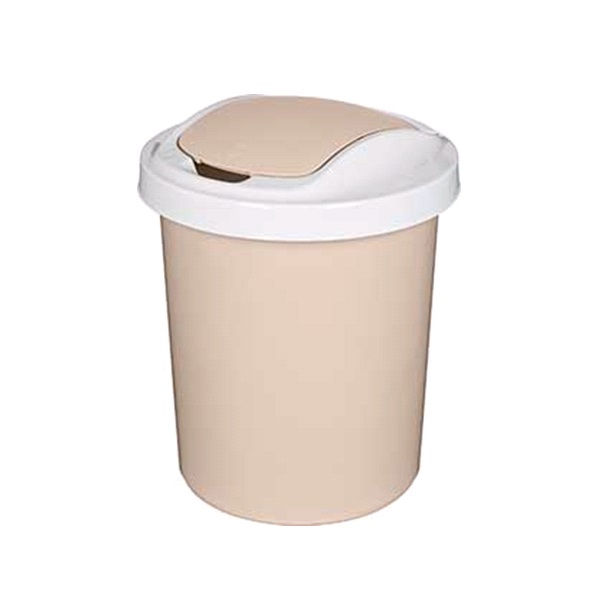 Контейнер для мусора "Palm" круглый 16л (бежевый)