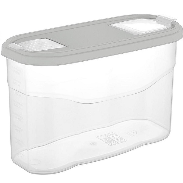 Банка для сыпучих продуктов BERGEN 2,5л пепельный жемчуг (то)