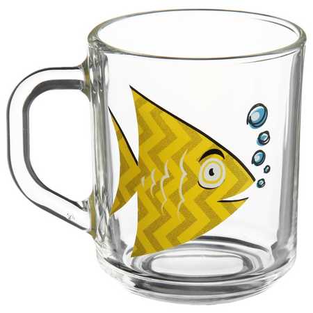 Кружка 200 мл  "Зеленый чай"  Рыбки