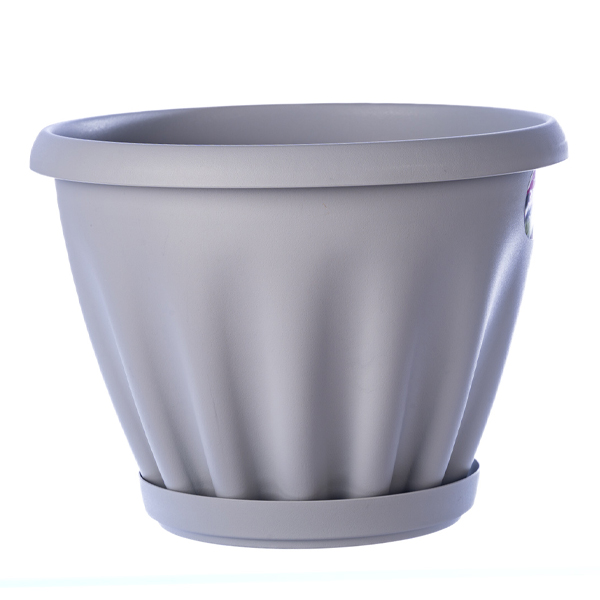 Горшок "Знатный" 0,45л d110мм светло-серый