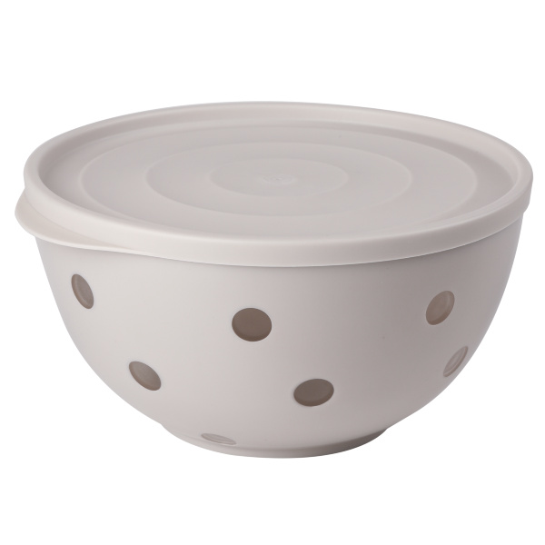 Салатник двухцветный Sens 2л с крышкой (платина) (то)