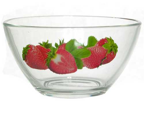 Салатник "Гладкий"  19 см "Клубника и малина"