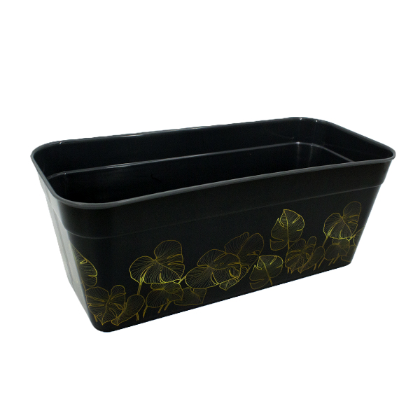 Ящик балконный 42см "Монстера"с дренажем (серый)