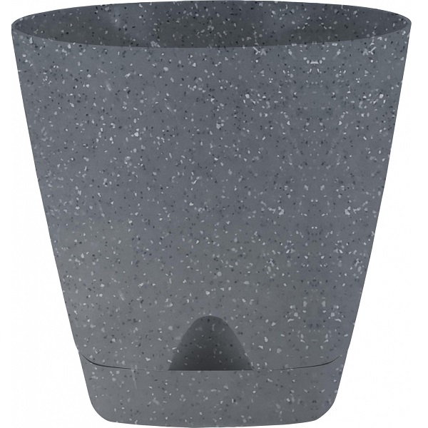 Горшок для цветов AMSTERDAM D170 с прикорневым поливом 2,5л темный камень