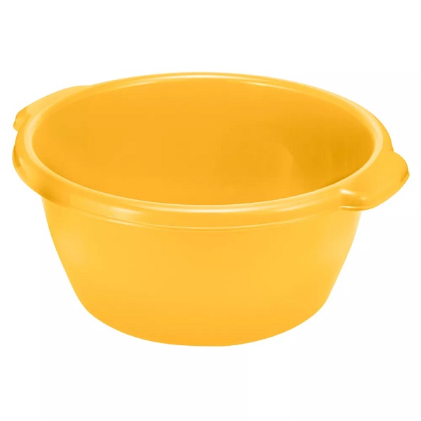 Таз круглый 14л желтый