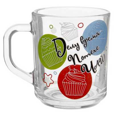 Кружка 200 мл  "Зеленый чай" Делу время потехе чай