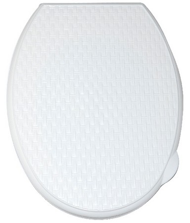 Сидение для унитаза пластиковое "Ротанг" (белое)