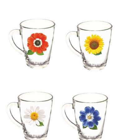 Кружка для чая 300 Капучино Коллекция цветов