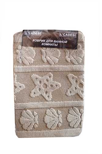 Коврик из полипропилена на латексной основе, "L'CADESI LEMIS", 50х80см из 2 штук,3240 крем-оранж 