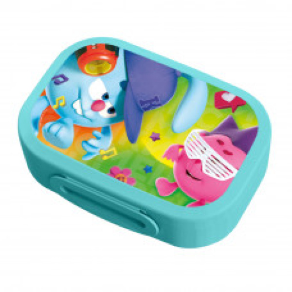Ланч-бокс с декором 0,98л "СМЕШАРИКИ" (Голубой)(то)