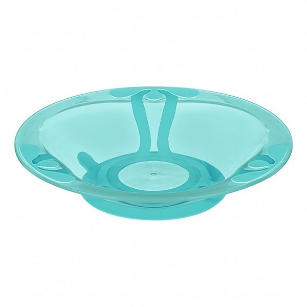 Тарелка детская д/вторых блюд на присосе 400мл (Зеленый)(то)