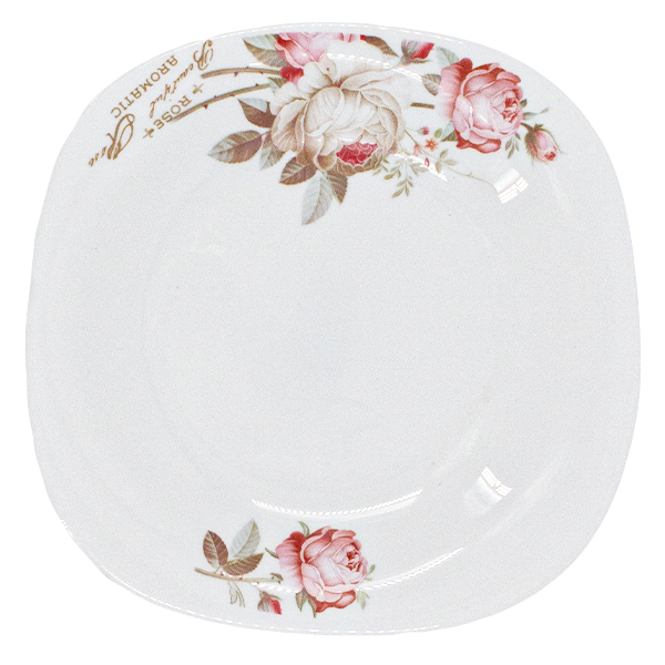 Тарелка обеденная 19*19*2см КВАДРИ (стеклокерамика)