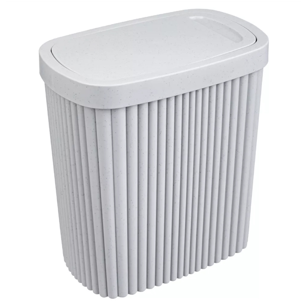 Контейнер для мусора "VELVET" 5,9л  225х140Х253мм (Светло-серый флэк) (то)