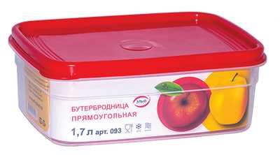 Бутербродница прямоугольная  1,7л (то)