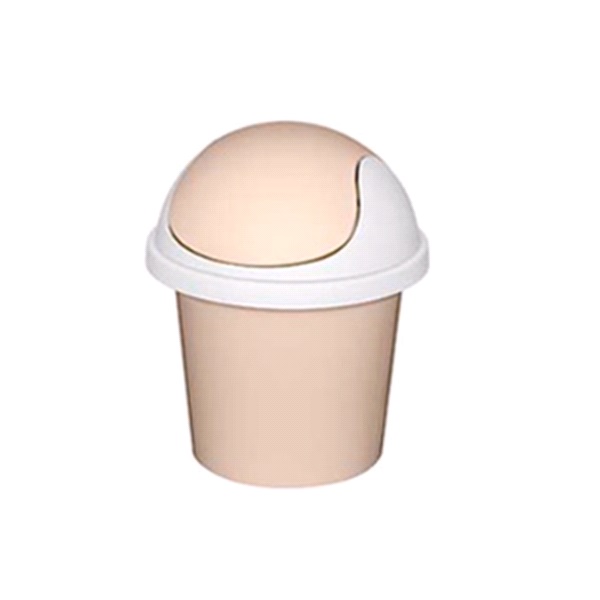 Контейнер для мусора "Rambai" круглый 7л (бежевый)