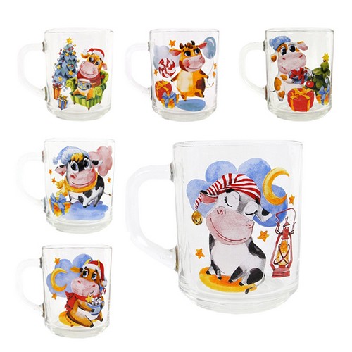 Кружка "Грин Ти" 200 мл "Праздничные бычки"