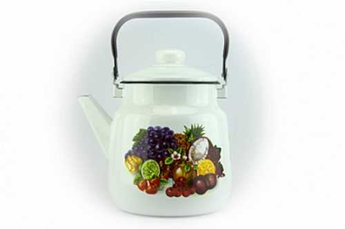 Чайник эмал  3,5л Фрукты-овал-Г