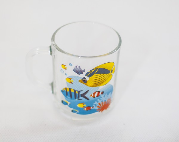 Кружка 200 мл  "Зеленый чай" Яркие рыбки микс