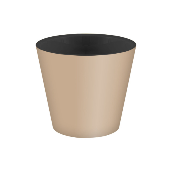Горшок для цветов "Rosemary" D160мм, 1,6л с дренажной вставкой (бежевый)