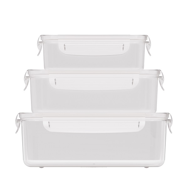 Набор емкостей для СВЧ "Прайм" прямоугольных (на защелках)  (то)