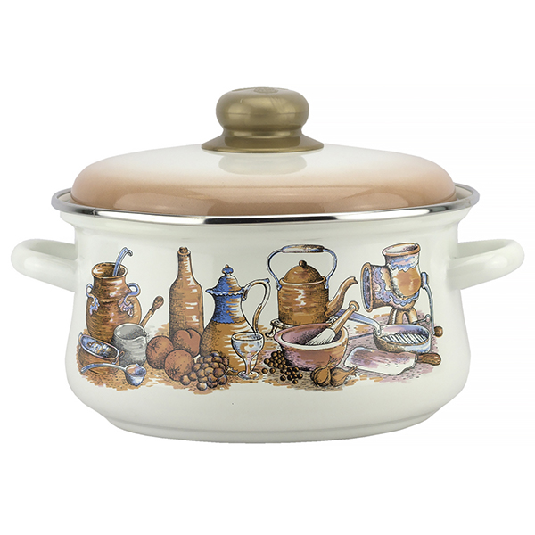 Кастрюля эмал 4,0л 01-В1614/6-Посудка-Р