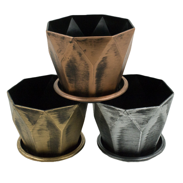 Кашпо для цветов ФАСЕТ D20xH17см