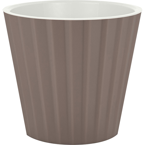 Горшок для цветов Sand D320мм, 15,8л c дренажной вставкой, на колесиках французский платан (то)