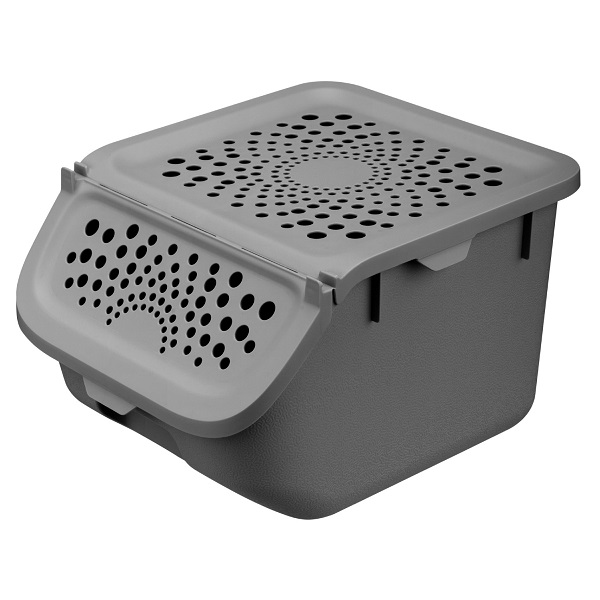 Контейнер для овощей 275х240х175мм 7,8л (Серый) (то)