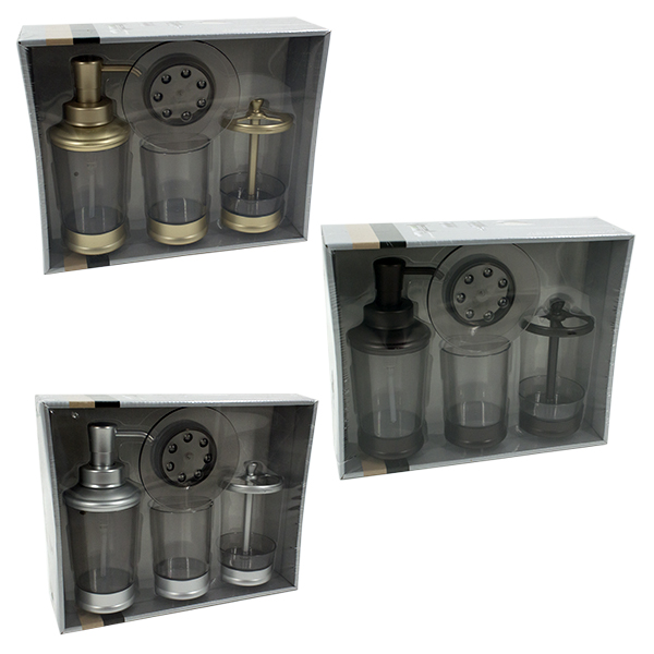 Набор для ванной комнаты (стакан, подставка для зубных щеток, дозатор для жидкого мыла,мыльница)