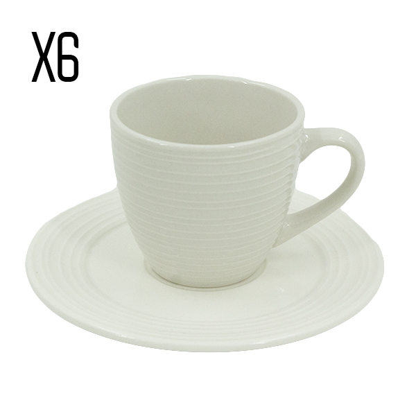 Набор кружки 240мл и блюдца (6шт) 2сорт