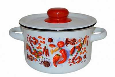 Кастрюля эмал цил Паприка 1,5л ТМ Appetite