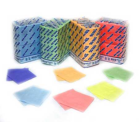 Салфетки, 400 листов, Бик Пак в ассортименте 24*24 п/п